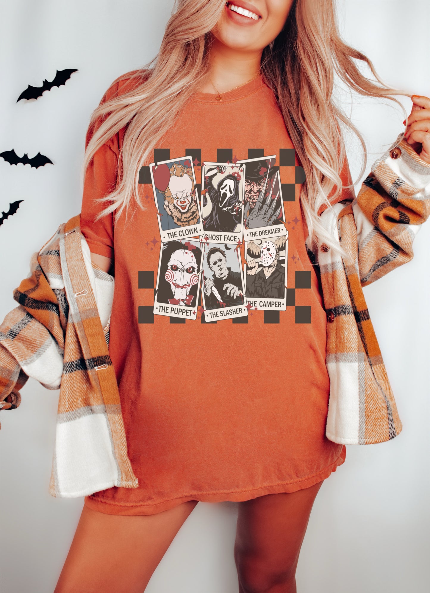 Comfort Colors or Bella Canvas Brand Horror Cards Halloween Shirt - Adult Sizes