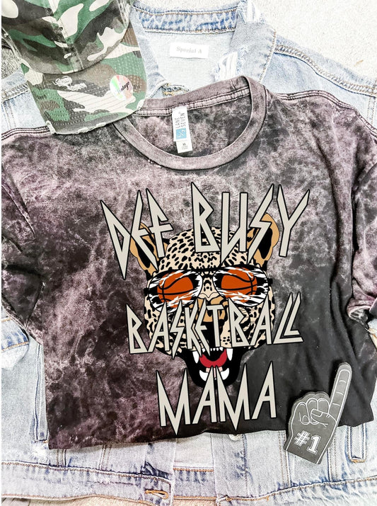 Acid Washed Def Busy Basketball Mama Tee/ Super Cute Dyed Tees - Unisex Sized/ Basketball Life