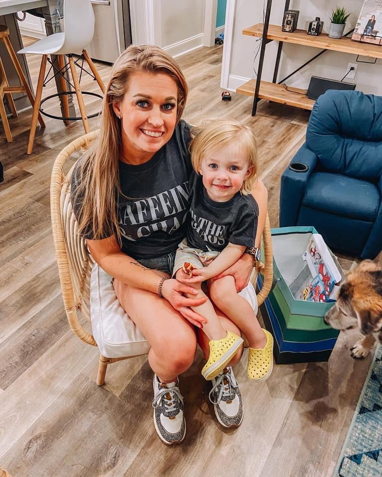 Mommy and Me - Caffeine and Chaos/ I am The Chaos - Matching Tees /Mom Life Tee