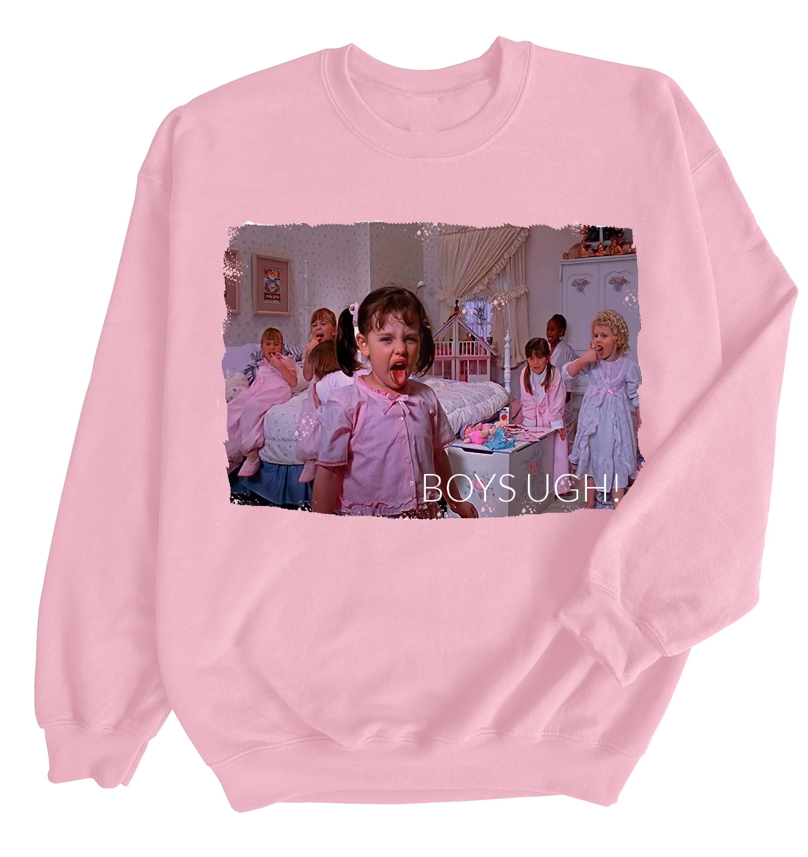 Bella Canvas or Gildan Boys UGH Pink Valentines Sweatshirt Unisex