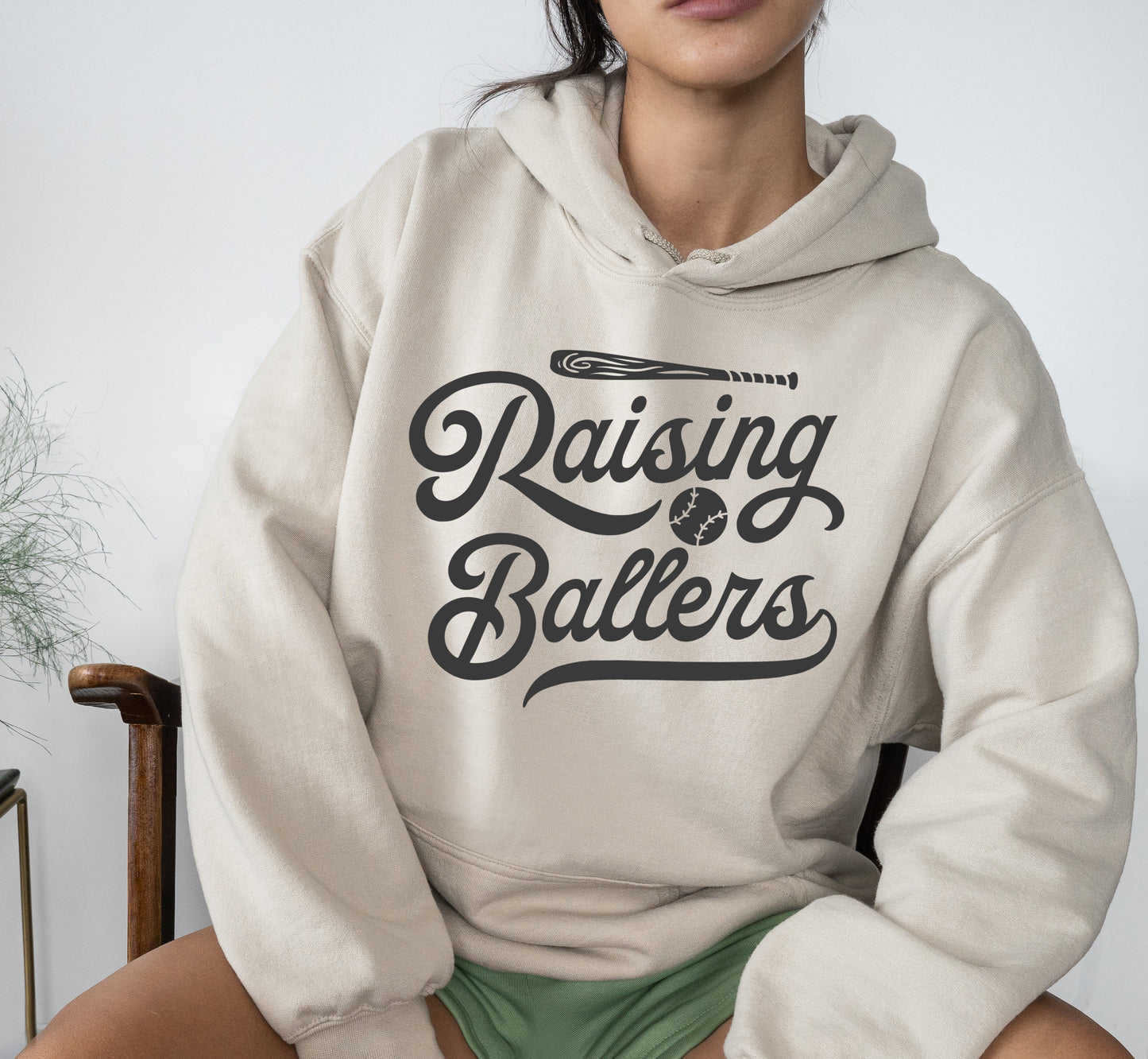 Sand Hoodie Raising Ballers Baseball Quality Sweatshirt - Baseball Mom Hoodie