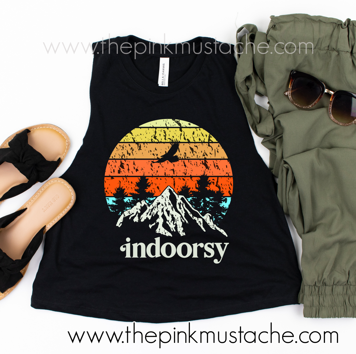 Funny Indoorsy Tank Top, Crop Tank, Or T-Shirt - Racerback Tank Top -Funny Quarantine Tank
