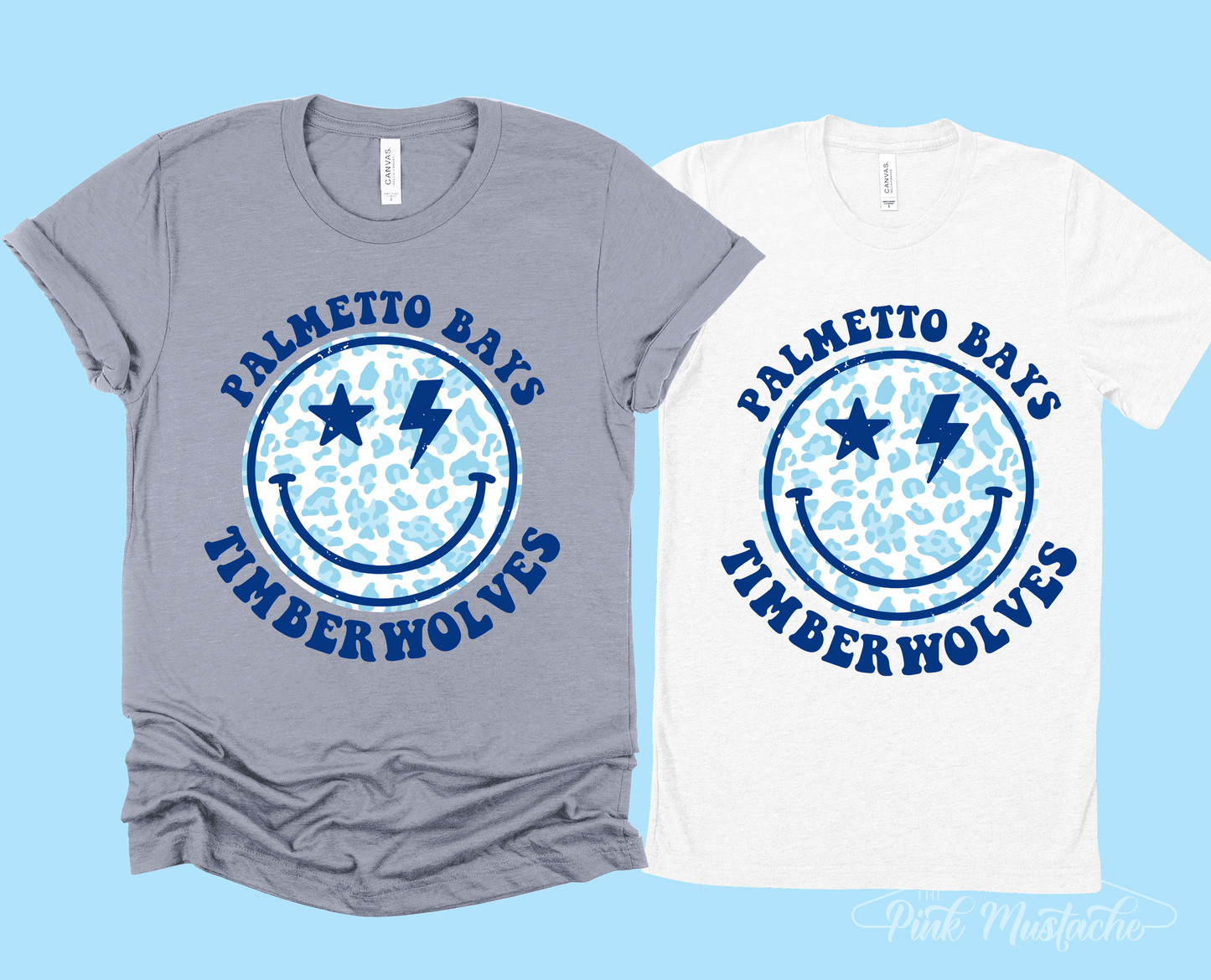 Palmetto Bays Timberwolves Tee/ School Tees / Smiley Leopard