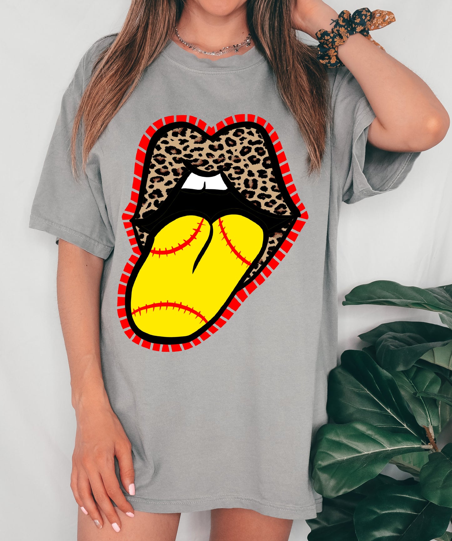 Bella Canvas or Comfort Colors Softball Tongue Rocker Tee / Softball Fan Tee