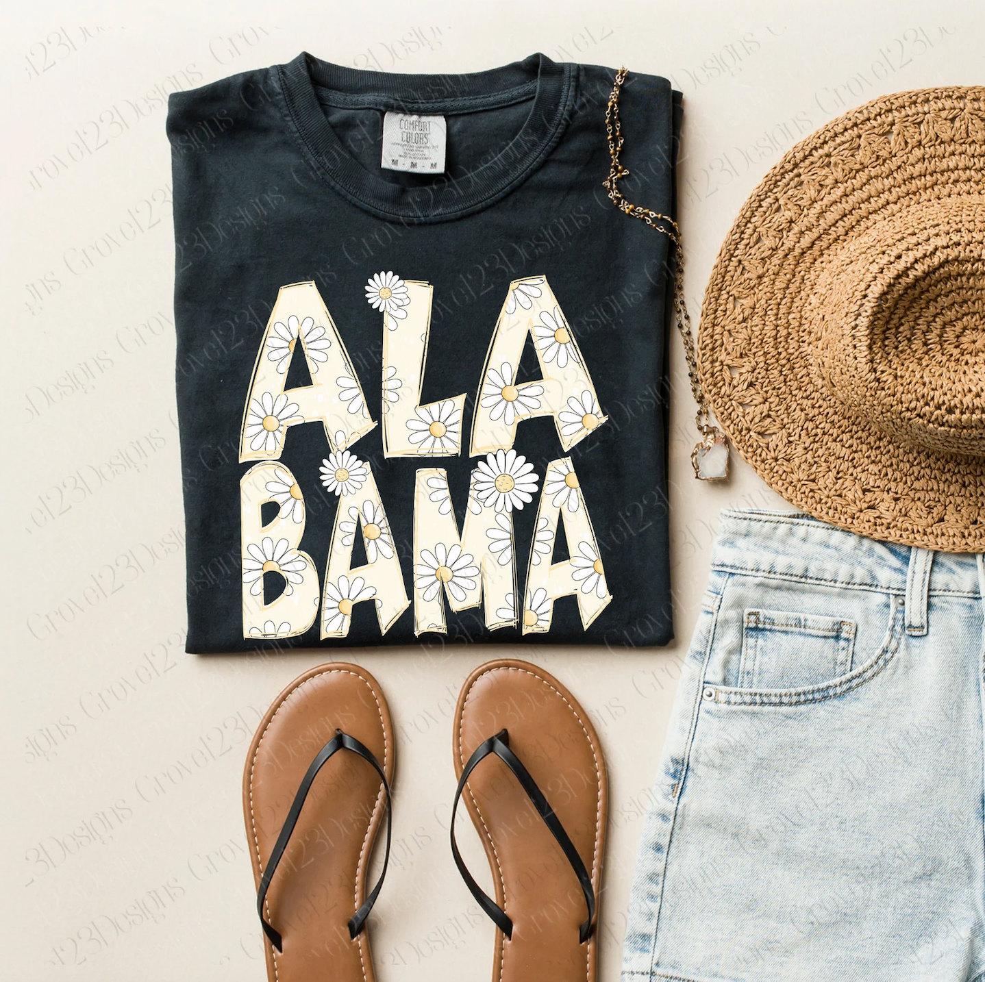 Soft Style Daisy Custom Any State Tee/ Quality Retro Tee / Mississippi - or Any State Tee