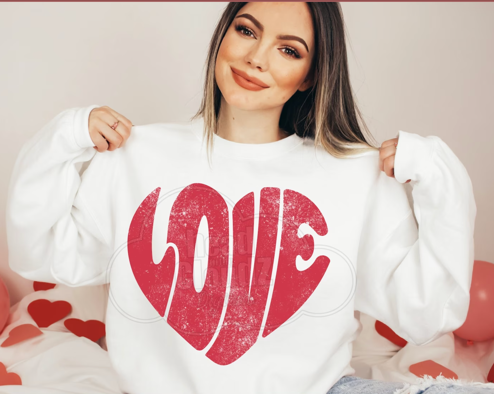 The Pink Mustache Comfort Colors Gildan or Bella Canvas Love Valentines Day Retro Unisex Sweatshirt Valentine s Sweatshirt Valentines Day Sweater S Comfort Colors