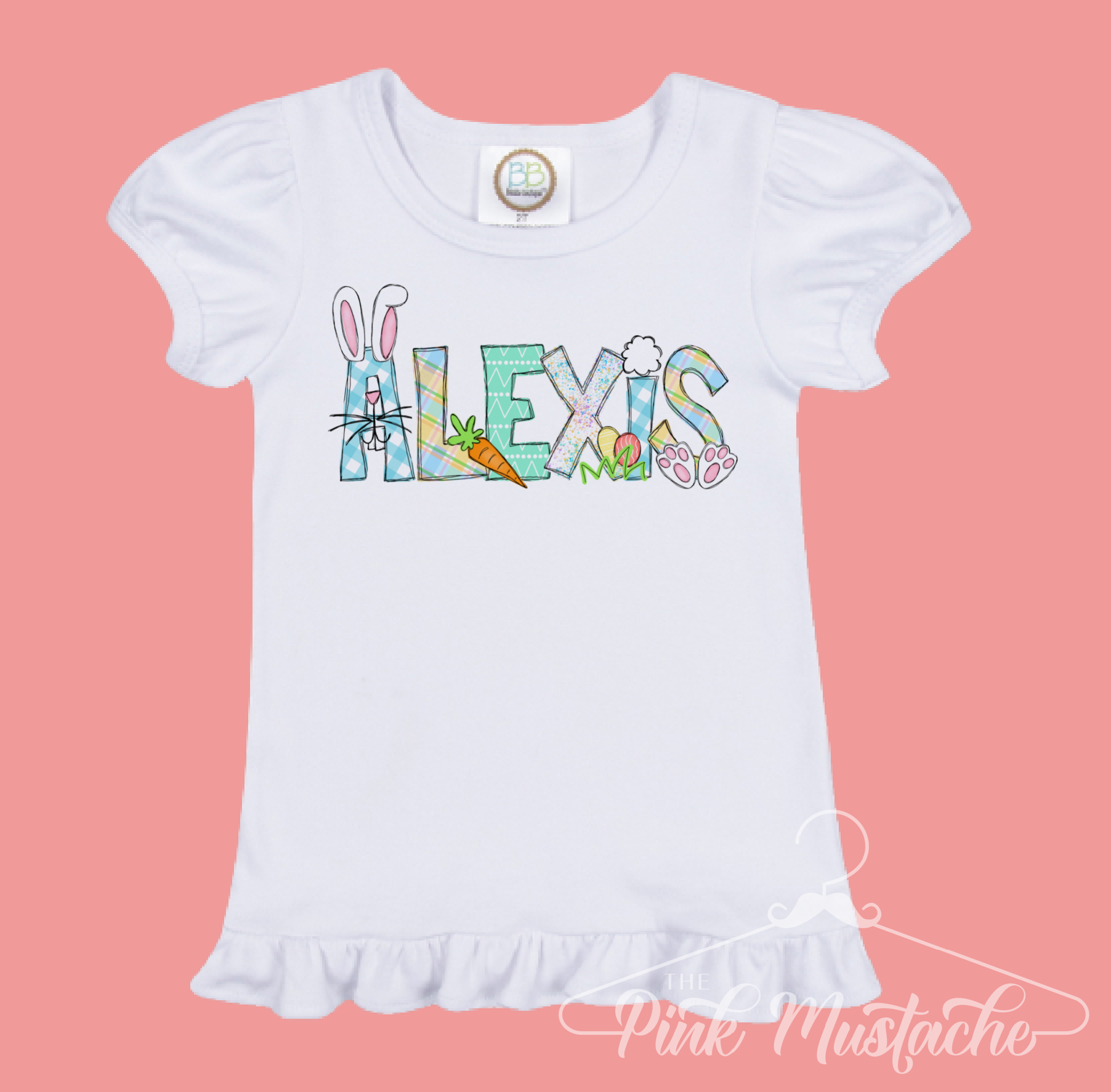 Custom Easter Shirts For Girls With Personalized Name Blanks