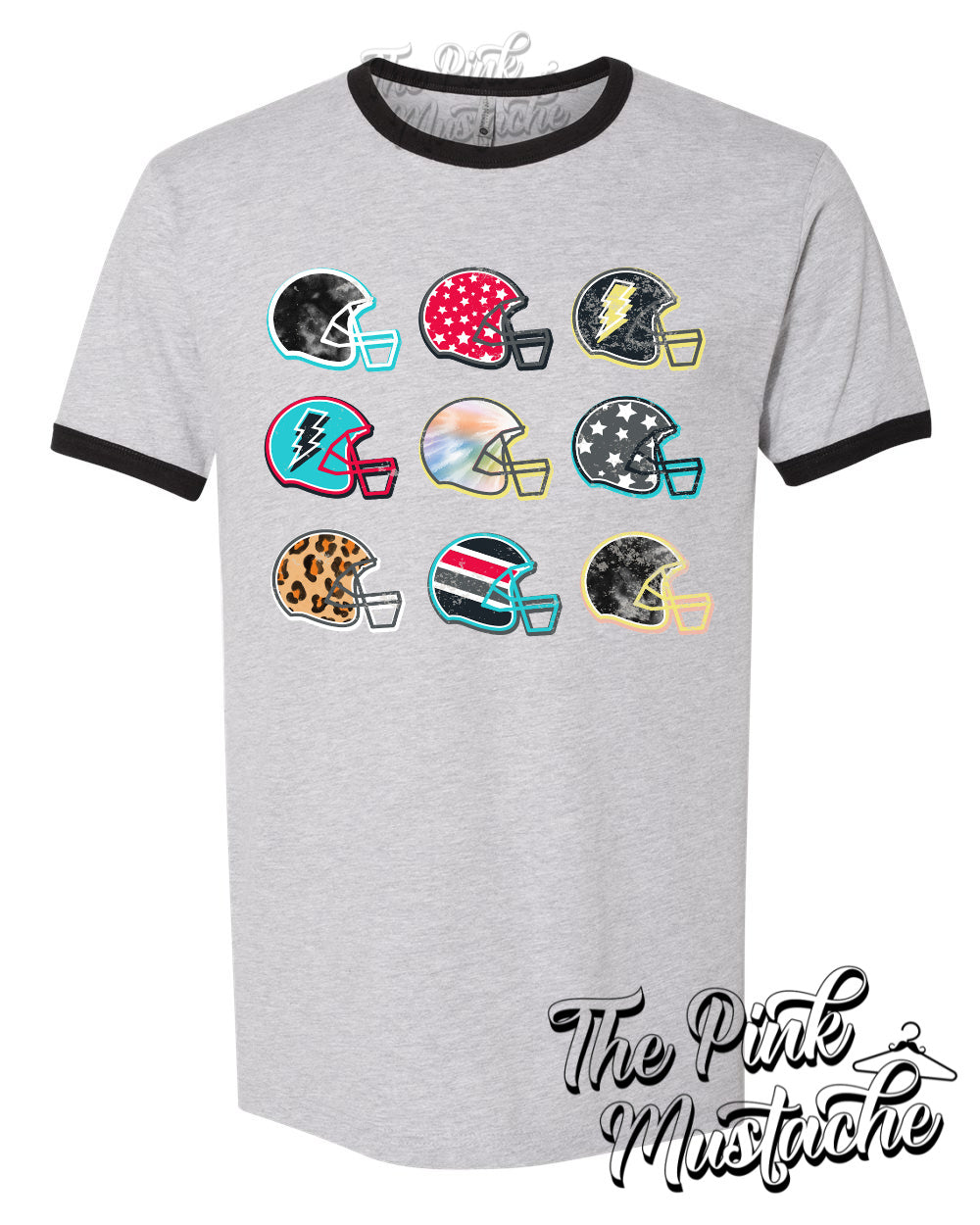 Football Game Day Helmet Ringer Tee Shirt / Football Shirt / Football Mom