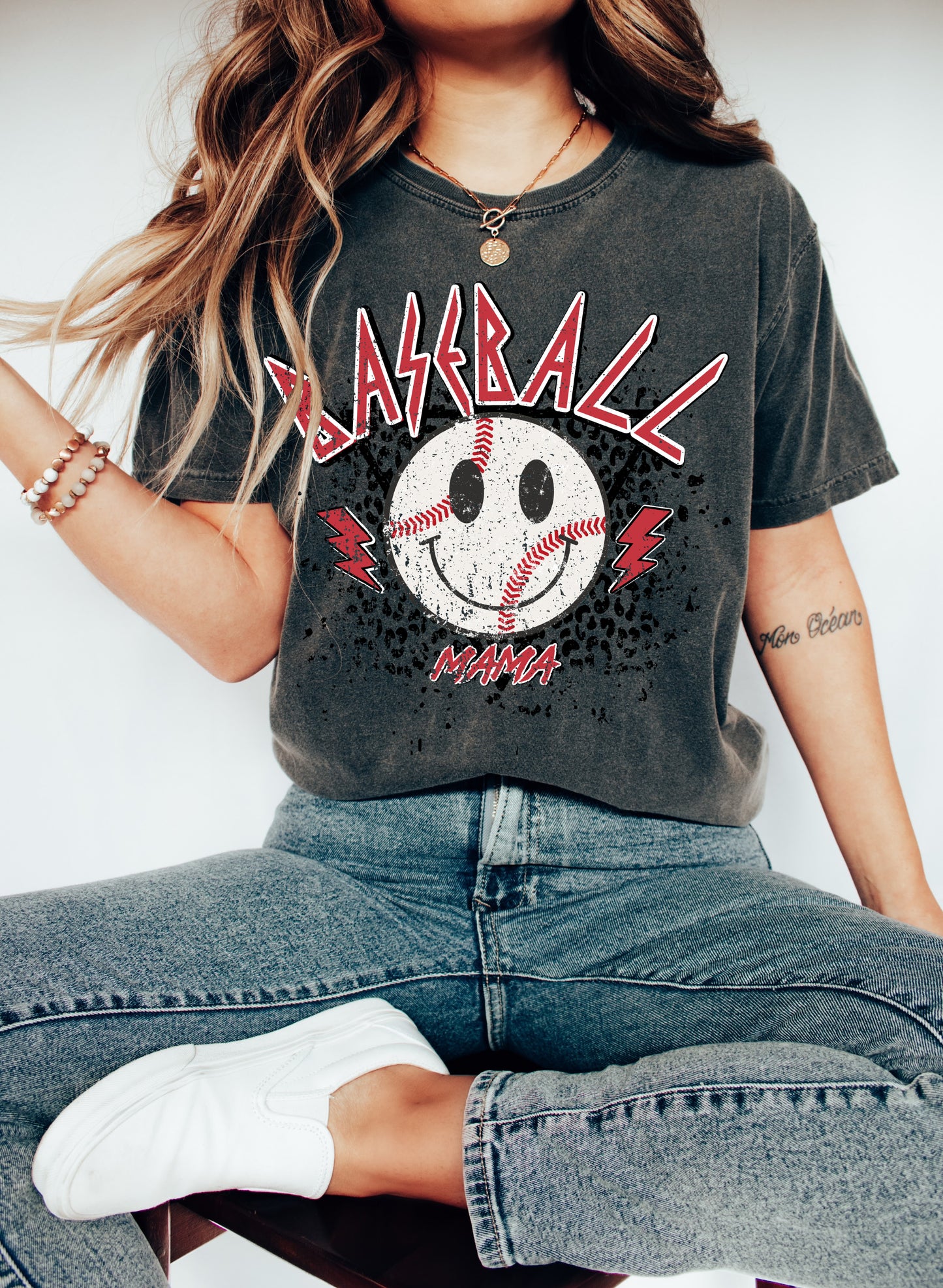 Comfort Colors or Bella Canvas Baseball Mama Rocker Tee/ Adult Tees