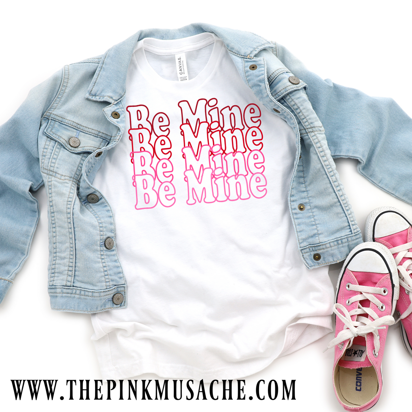 Toddler, Youth, and Adult Be Mine Valentines Day Tee