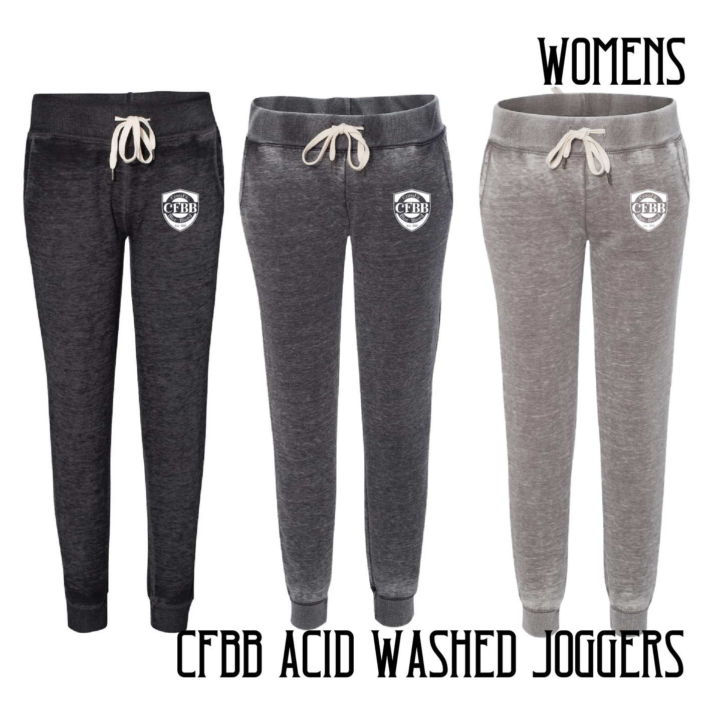 CFBB Acid Washed Joggers / Crossfit Blue Blood