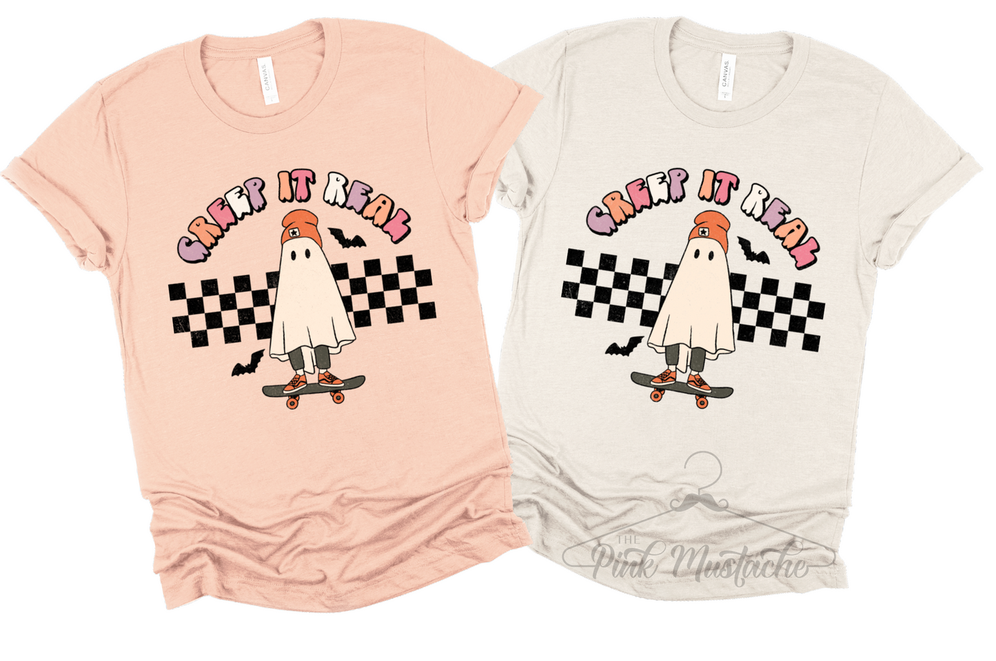 Creep It Real Skater Tee/ Halloween Shirt/ Softstyle Tee/ Toddler, Youth And Adult Sizes Available