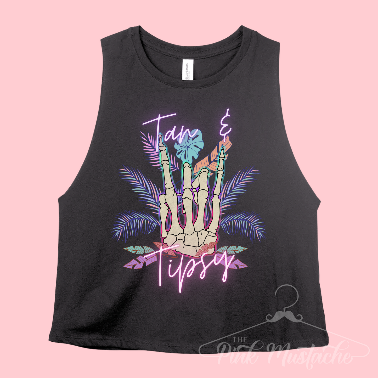 Tan And Tipsy Crop Tank Top/ Bella Options