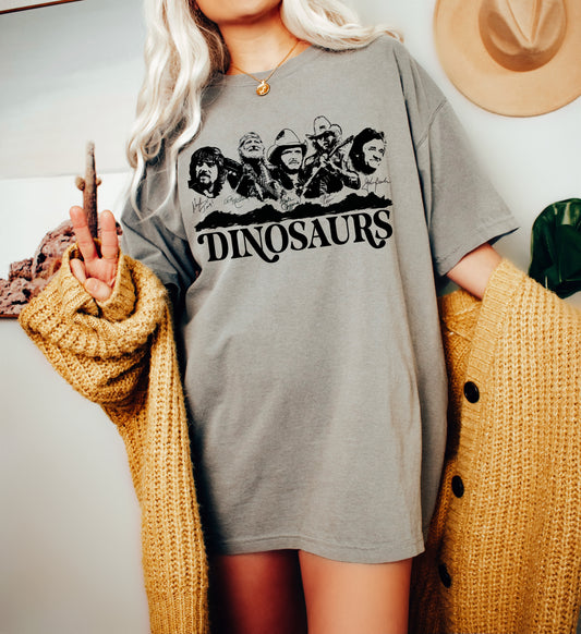 Bella Canvas or Comfort Colors Dinosaurs Legends Country Music Shirt / Country Western Music Tee