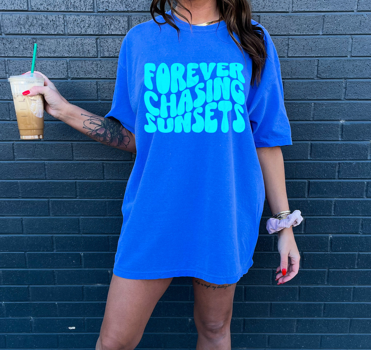 Comfort Colors Forever Chasing Sunsets Tee/ Quality Retro Tee / Summer Cover Ups