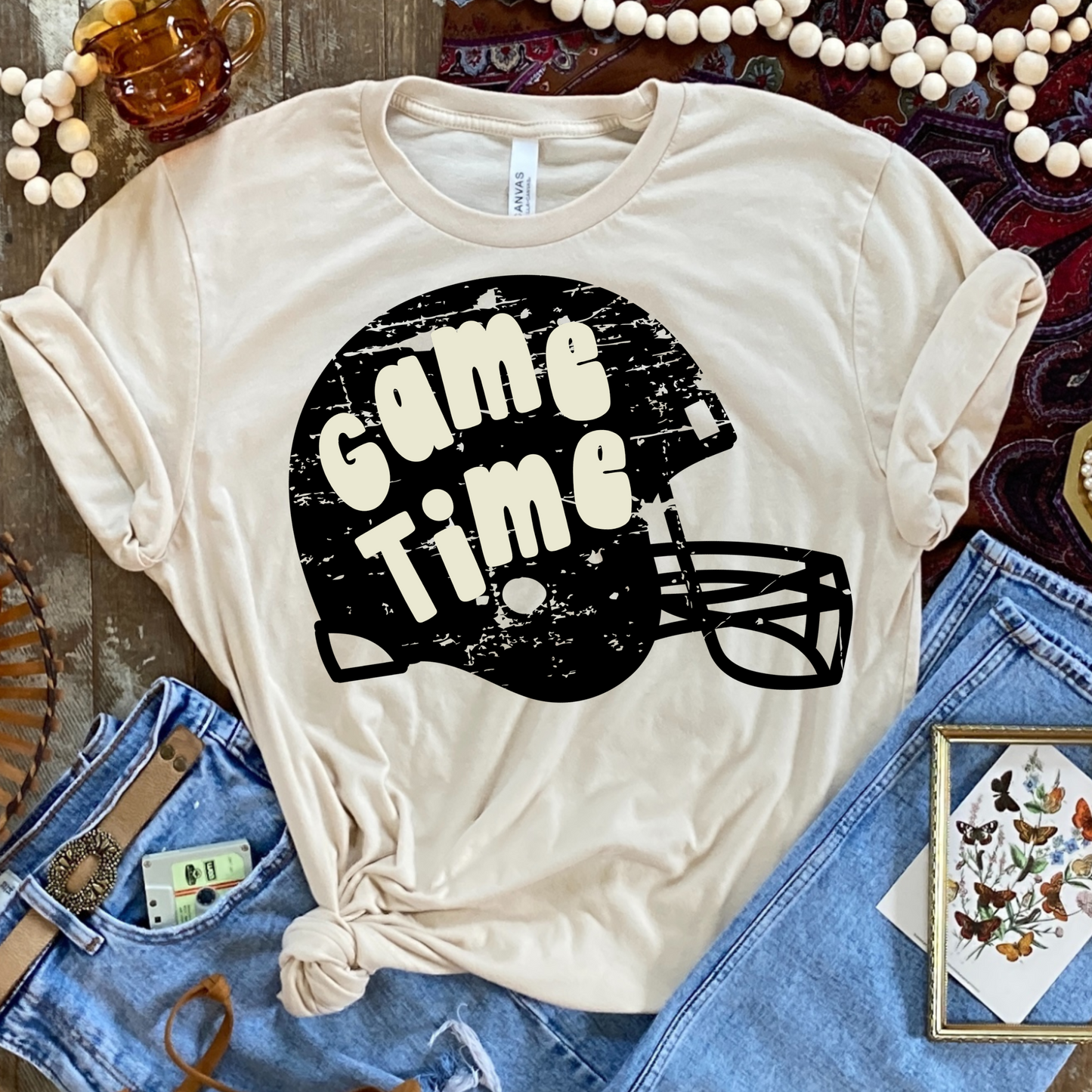 Game Time Helmet Softstyle Tee / It's GameDay Football Helmet Shirt / Youth and Adult Sizes Available