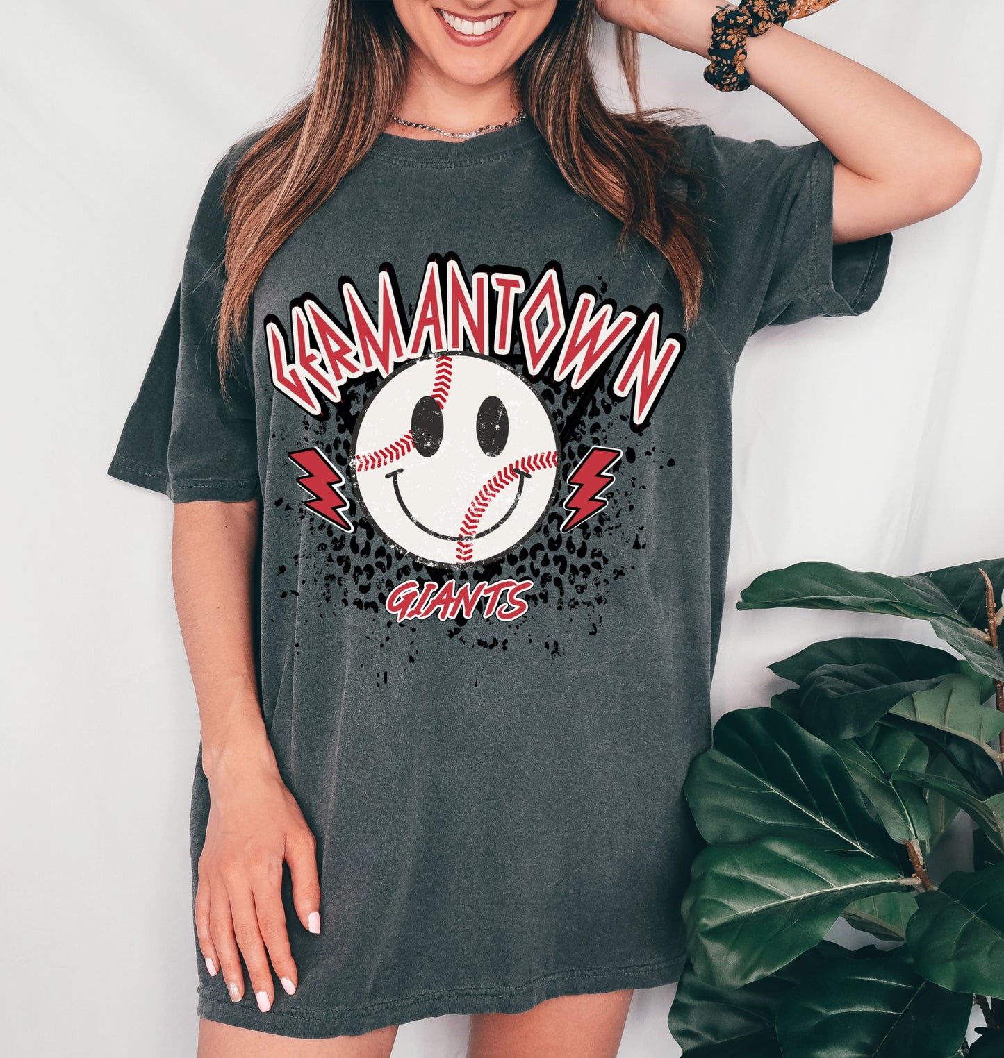 Germantown Giants Baseball Rocker Tee/ Comfort Colors or Bella Brand Tee/ Youth and Adult Sizes