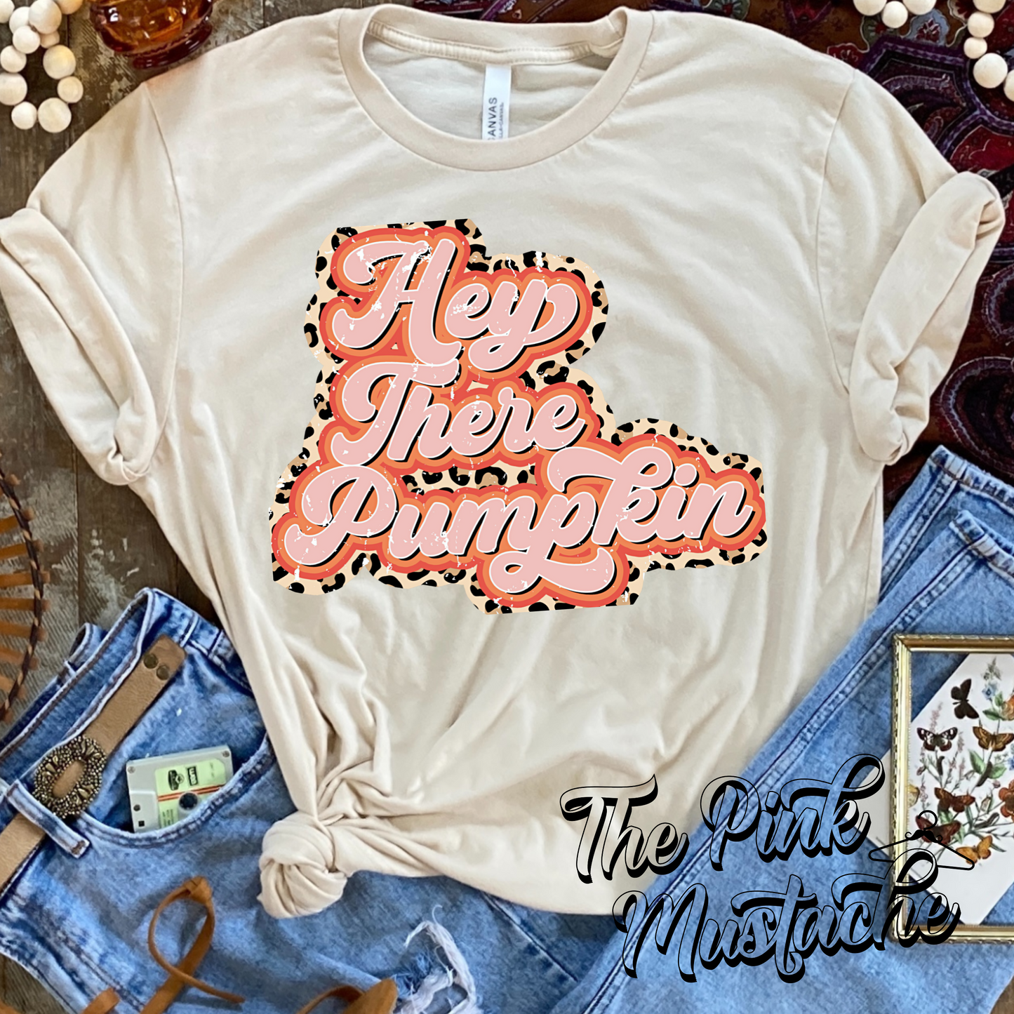 Hey There Pumpkin Retro Style Fall Tee / Pumpkin Tee / Bella Canvas Tee/ Halloween Shirts