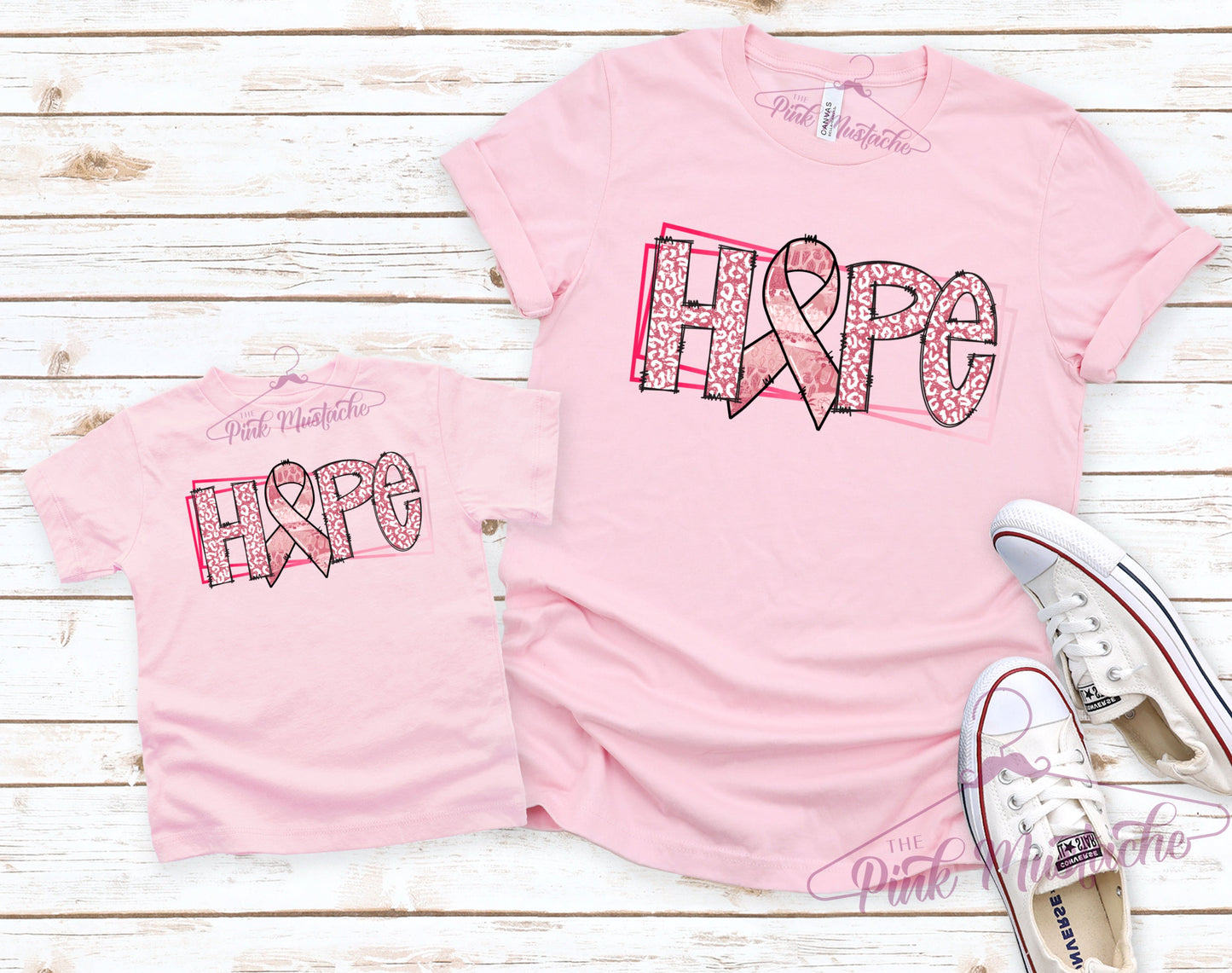 Hope Leopard Print Pink Breast Cancer Awareness Shirt/ Youth and Adult / Breast Cancer Awareness Tees