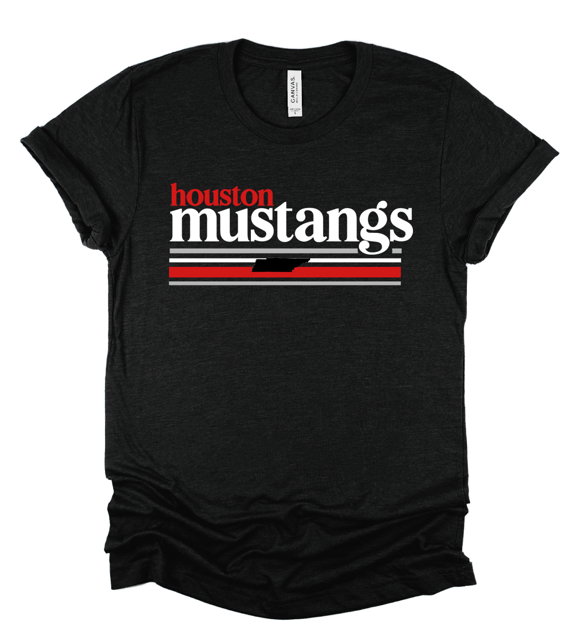 Bella Canvas Houston Mustangs Shirt/ Youth and Adult Sizing