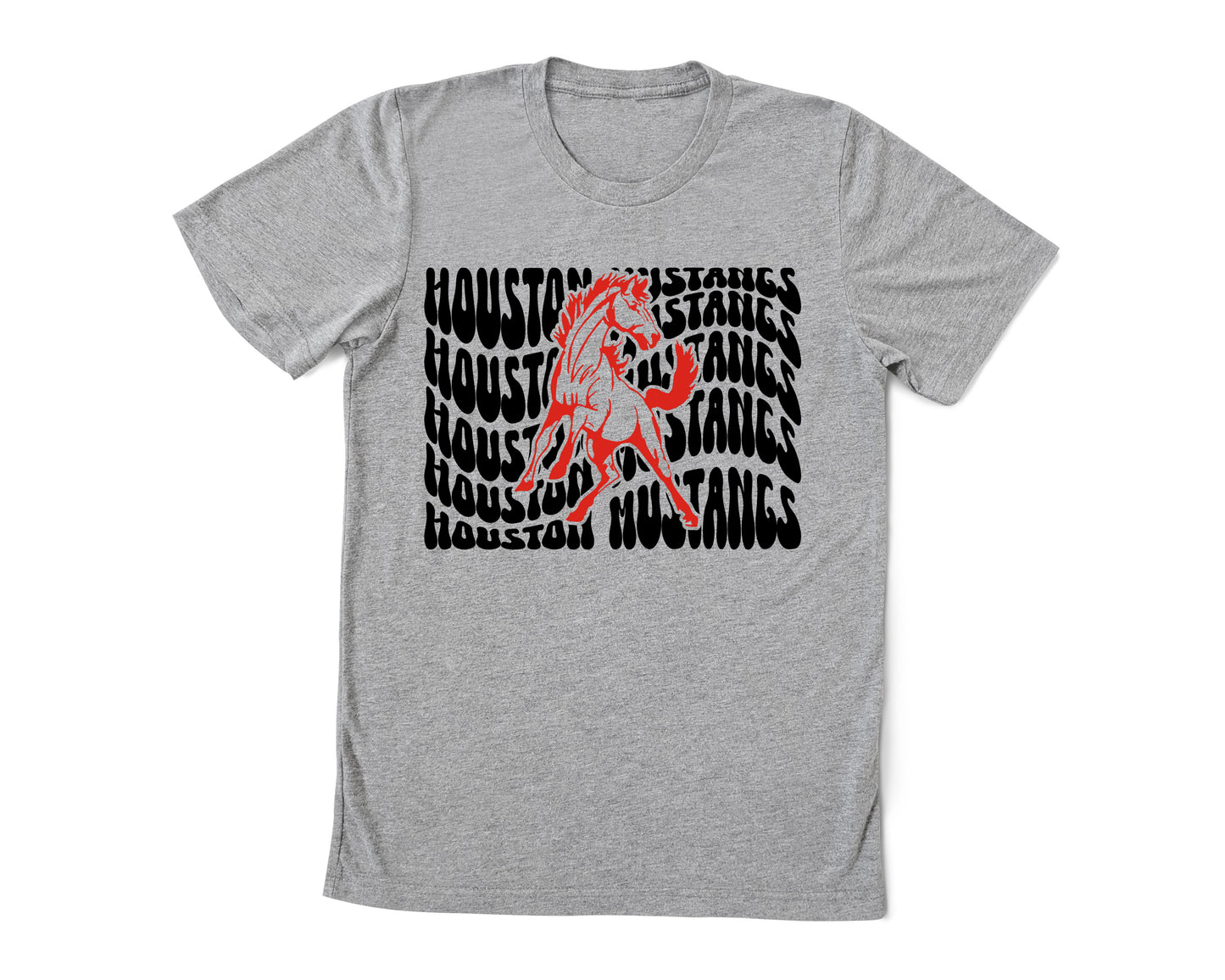 Retro Houston Mustangs Shirt/ Youth and Adult Sizing