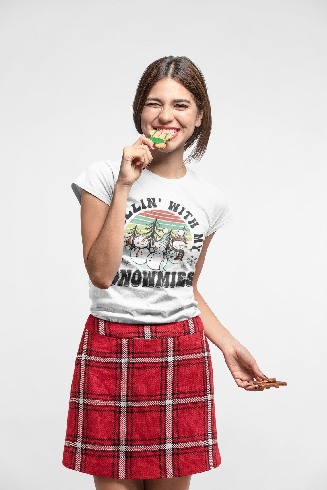 Chillin' With My Snowmies - Newborn, Toddler, Youth, and Adult Sizes - Short Sleeved Unisex Tees