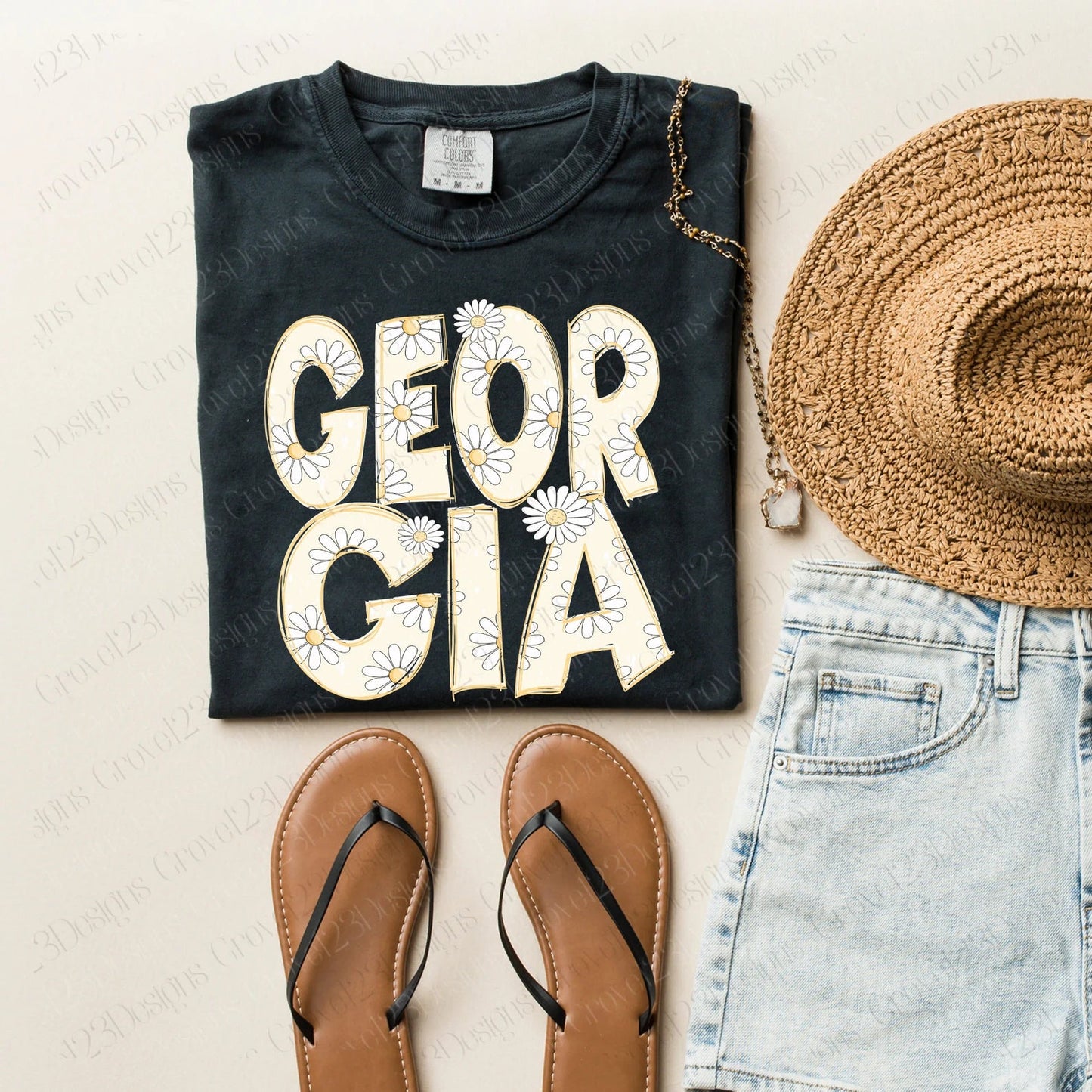 Soft Style Daisy Custom Any State Tee/ Quality Retro Tee / Mississippi - or Any State Tee