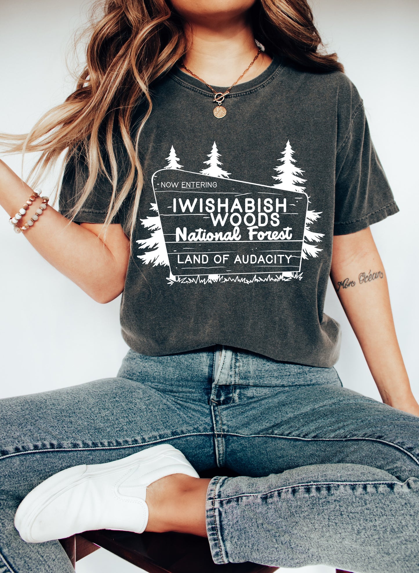 Now Entering I Wishabich Woods National Forest Funny Shirt/ FUNNY Tee