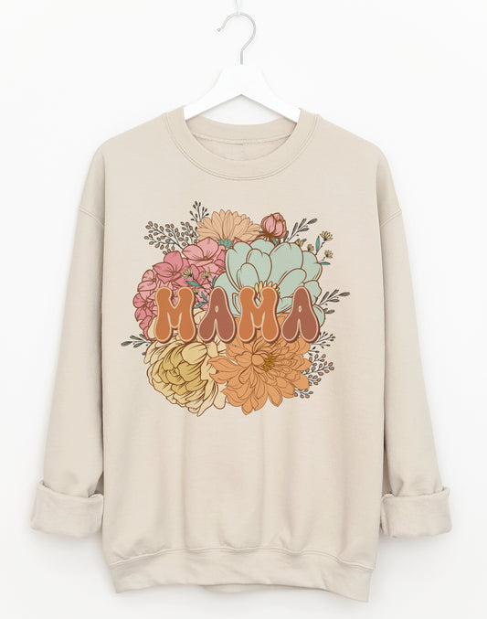Mama Floral Softstyle Bella Canvas Sweatshirt - Super Soft Bella Sweatshirt/ Easter Mothers Day Sweatshirt