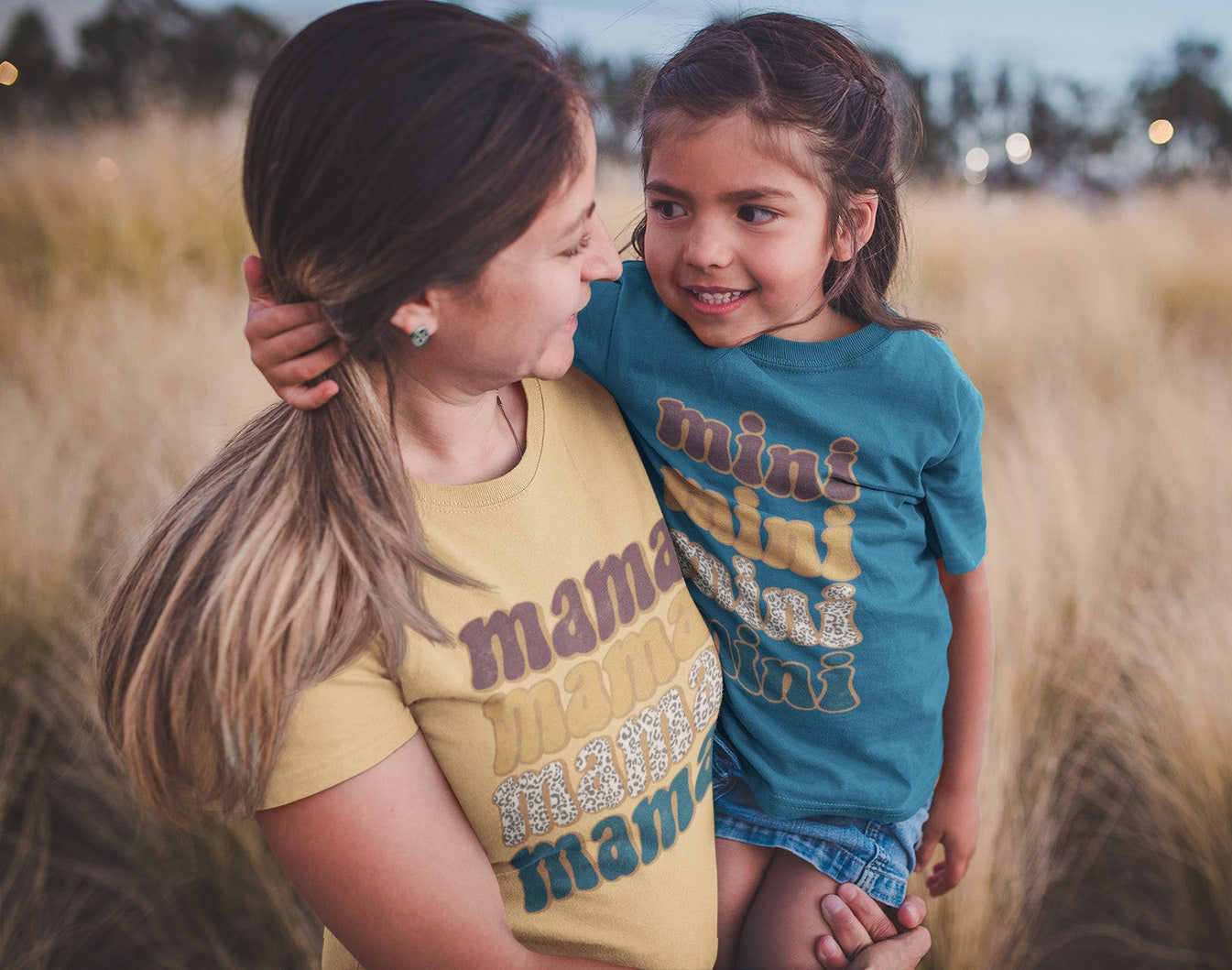 Mama and Mini Leopard Retro Softstyle Tee/ Matching Fall Shirts