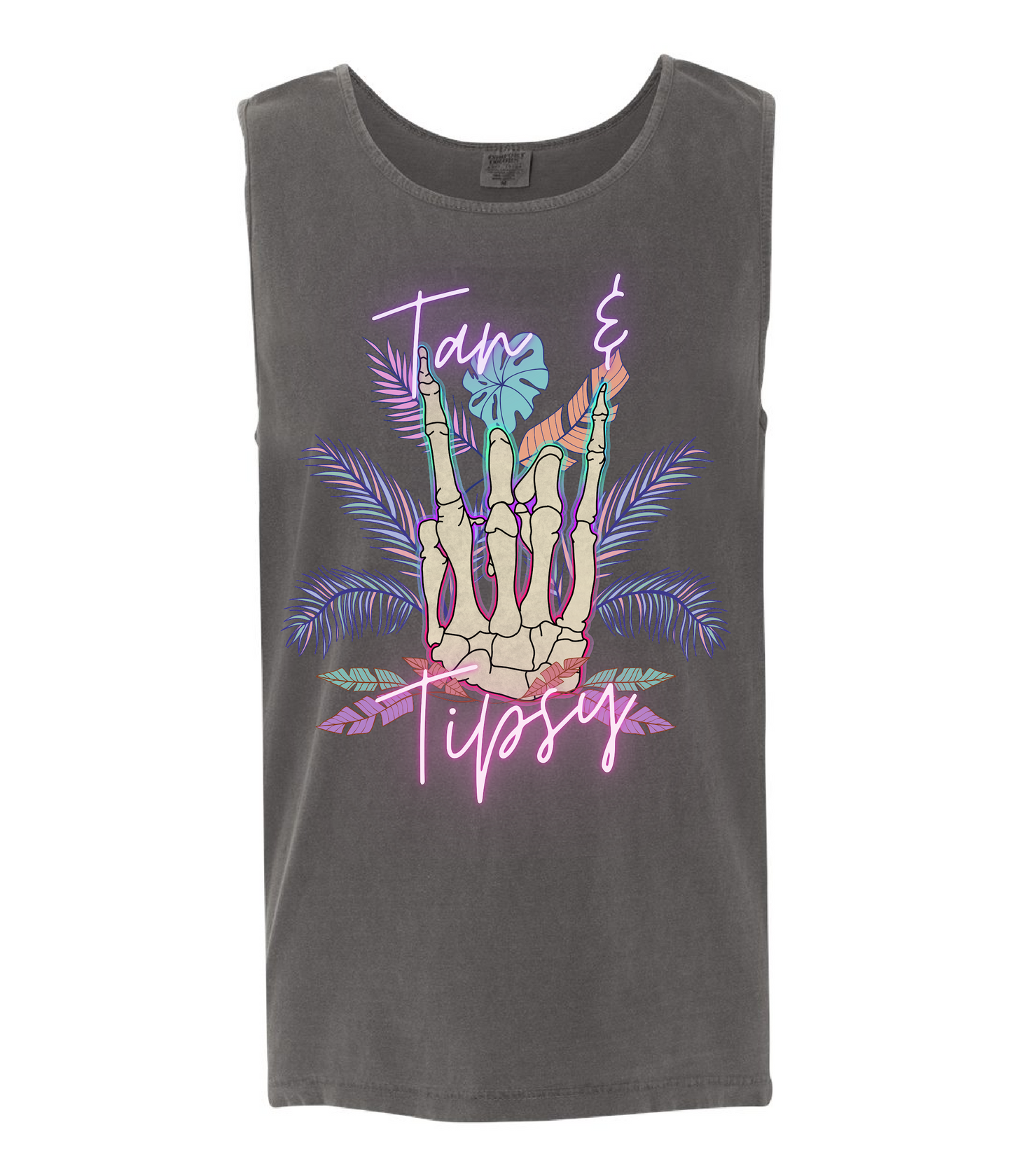 Tan And Tipsy Tank Top/ Comfort colors or Next Level Options