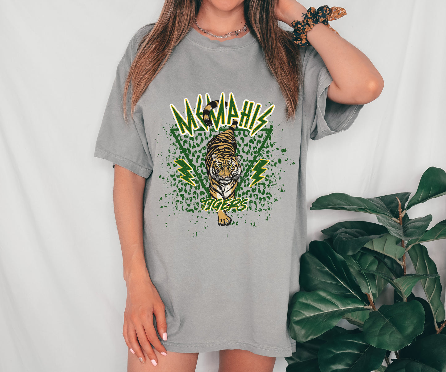 Comfort Colors Memphis Tigers Competitive Baseball Rocker Tee Shirt/ Multiple Colors