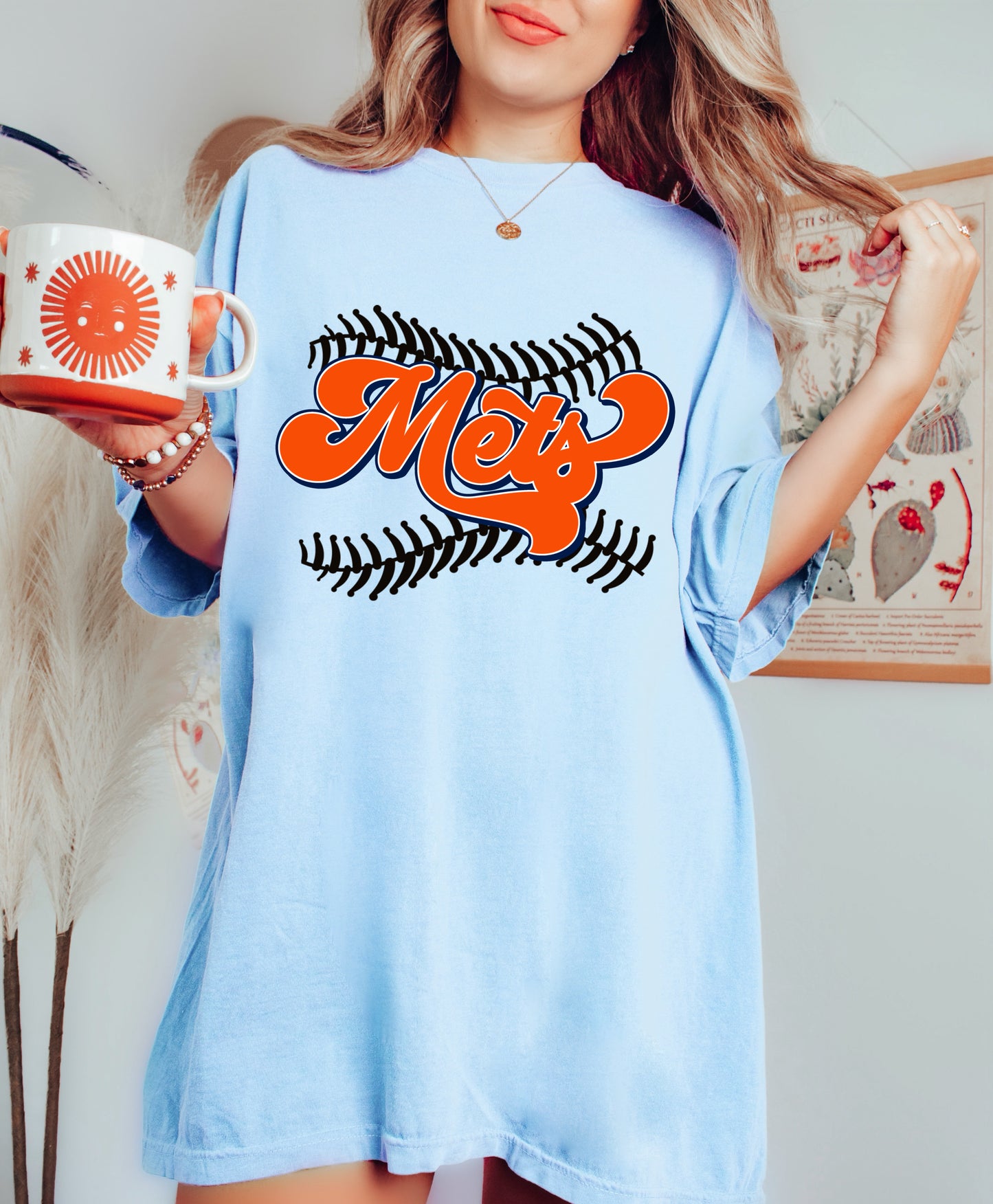 Little League Met's Shirt/ Comfort Colors or Bella Canvas Options