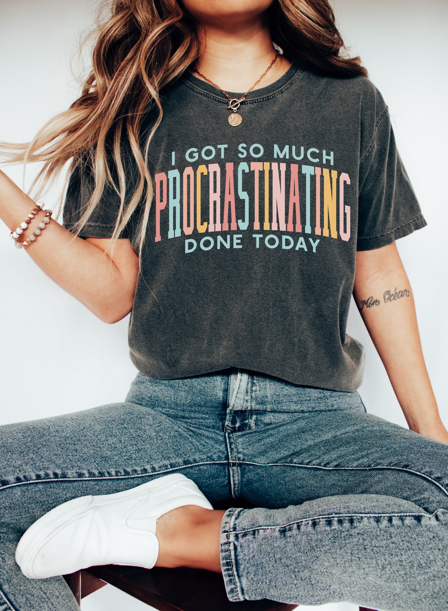 Comfort Colors or Bella I Got So Much Procrastinating Done Today Tee / Toddler, Youth, and Adult Sizes