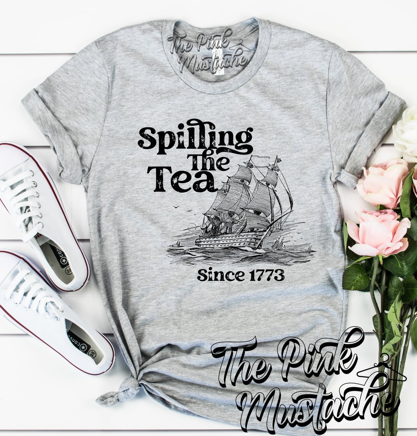 Spilling The Tea Since 1773 Unisex Softstyle Tee/Multiple Colors Available