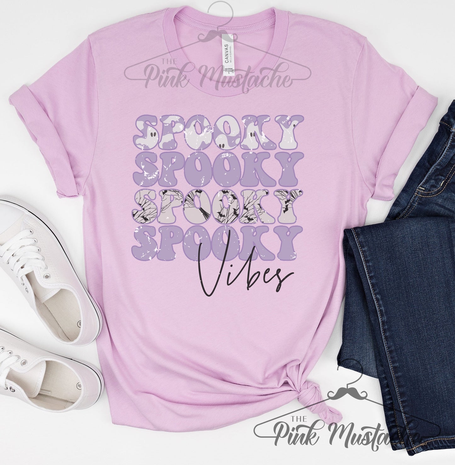 Spooky Retro Vibes Bella Canvas T-Shirt/ Halloween Fall Shirt/ Youth and Adult Sizes Available