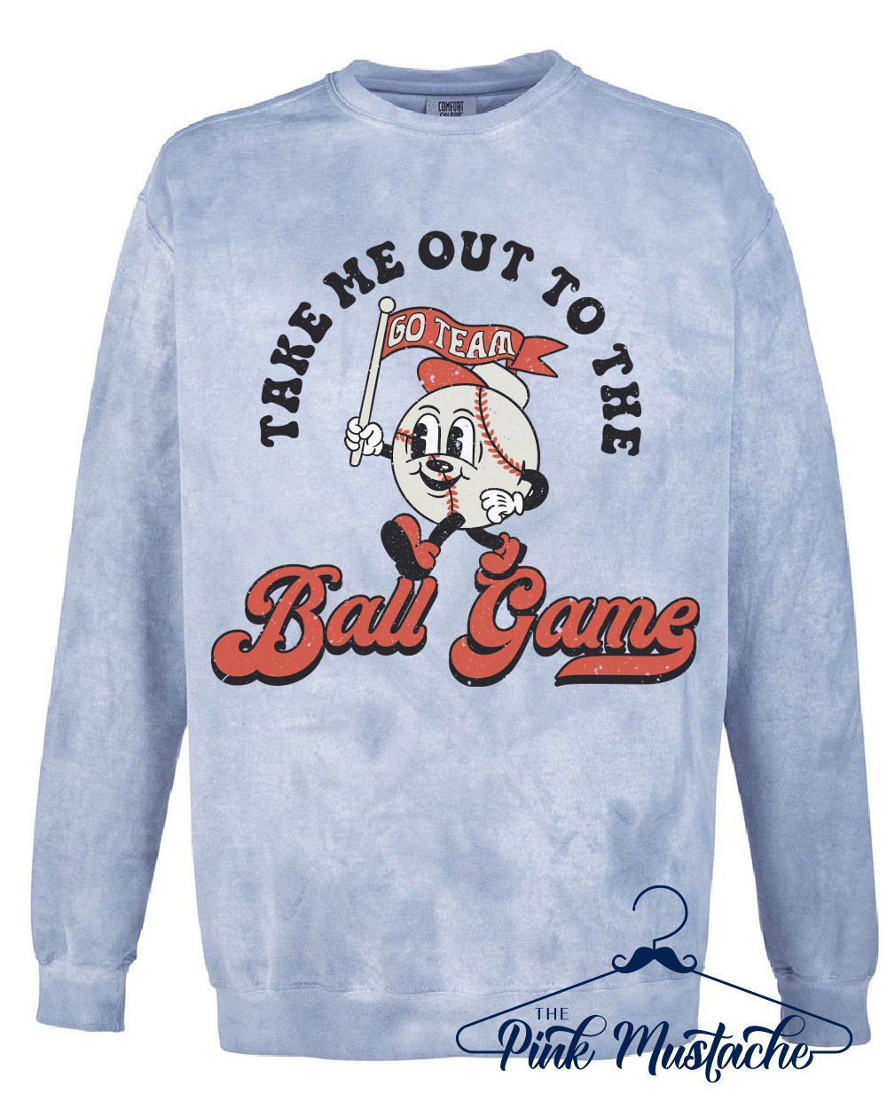 Comfort Colors Color Blast Take Me Out To The Ball Game Sweatshirt - Sizes and Inventory Limited