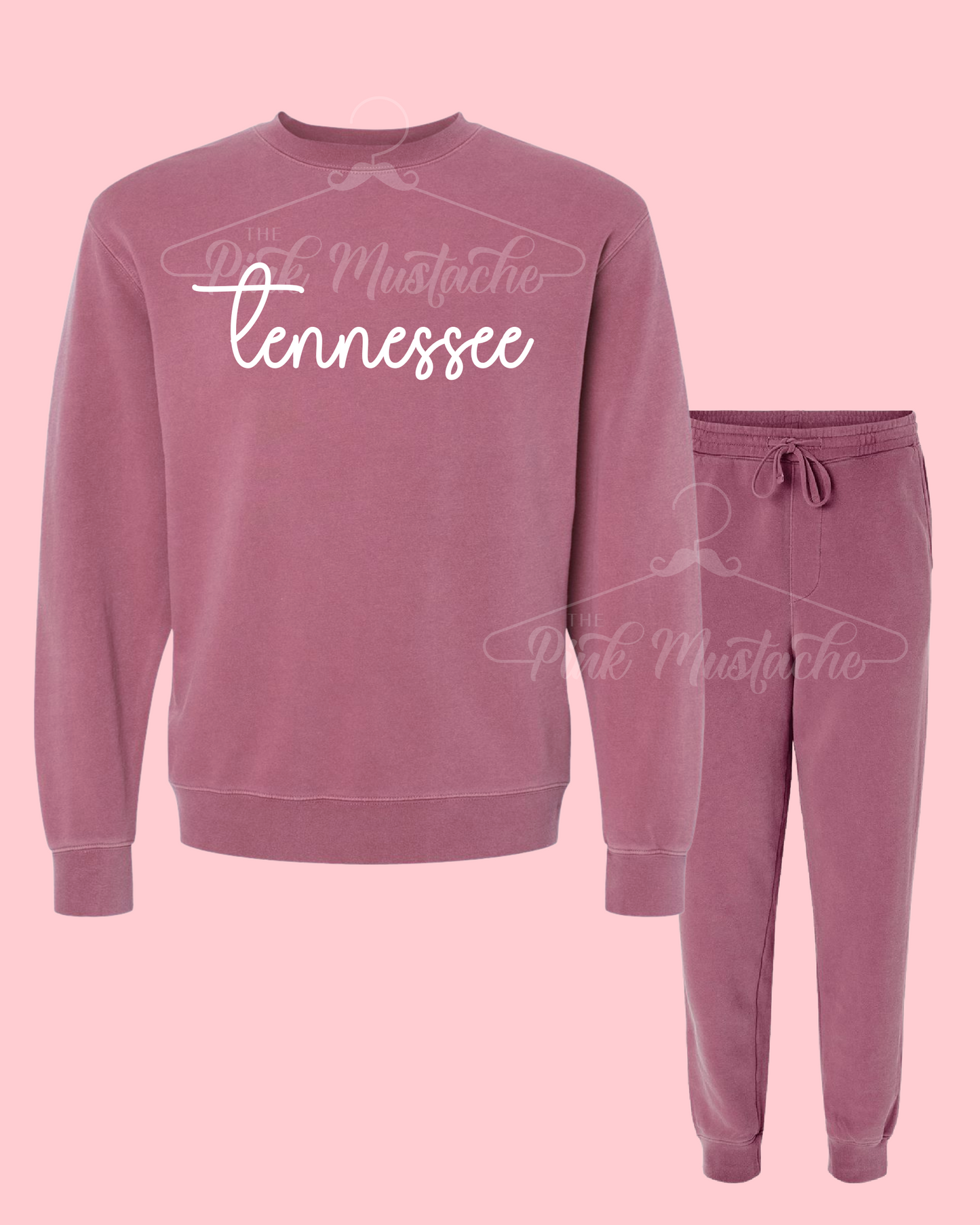 Custom Any State Joggers/ Pigment Dyed Sweatshirt/ Set - Sold Separately