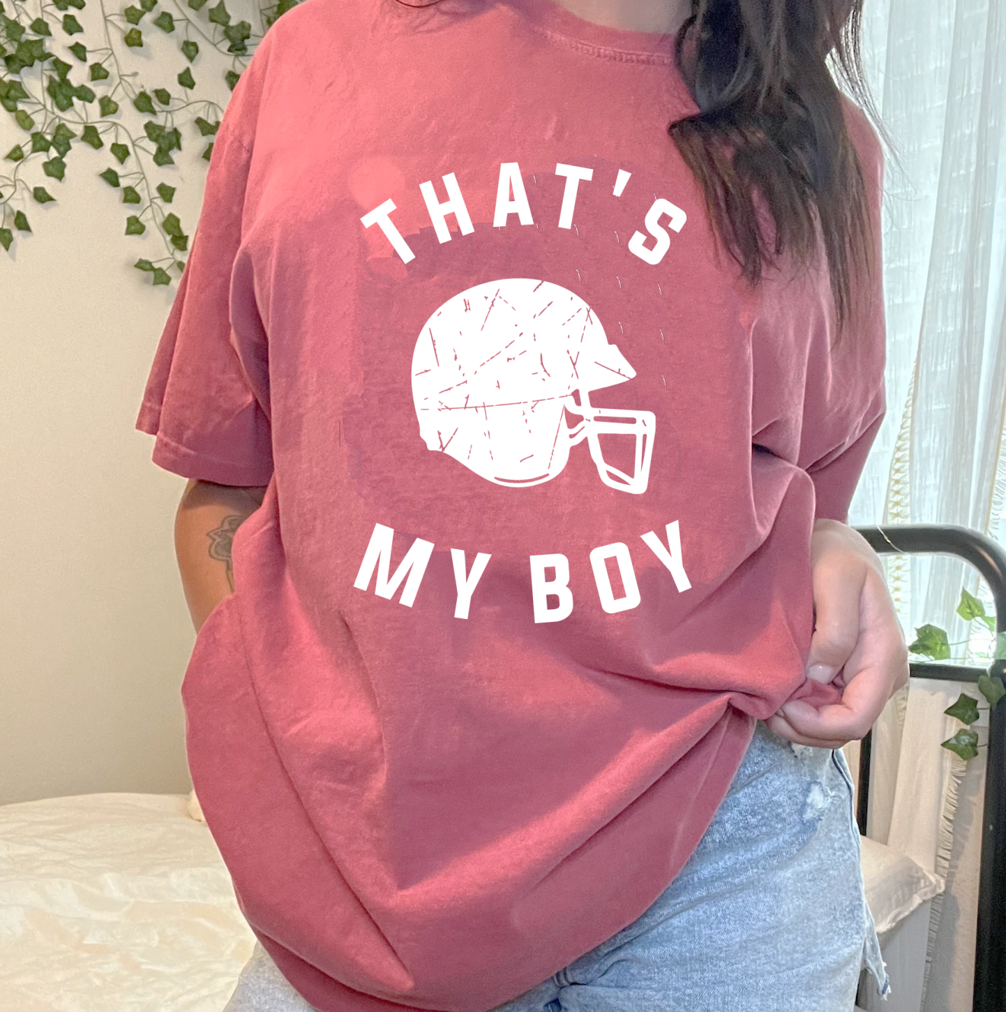 Comfort Colors That's My Boy Football Tee/ Multiple Colors