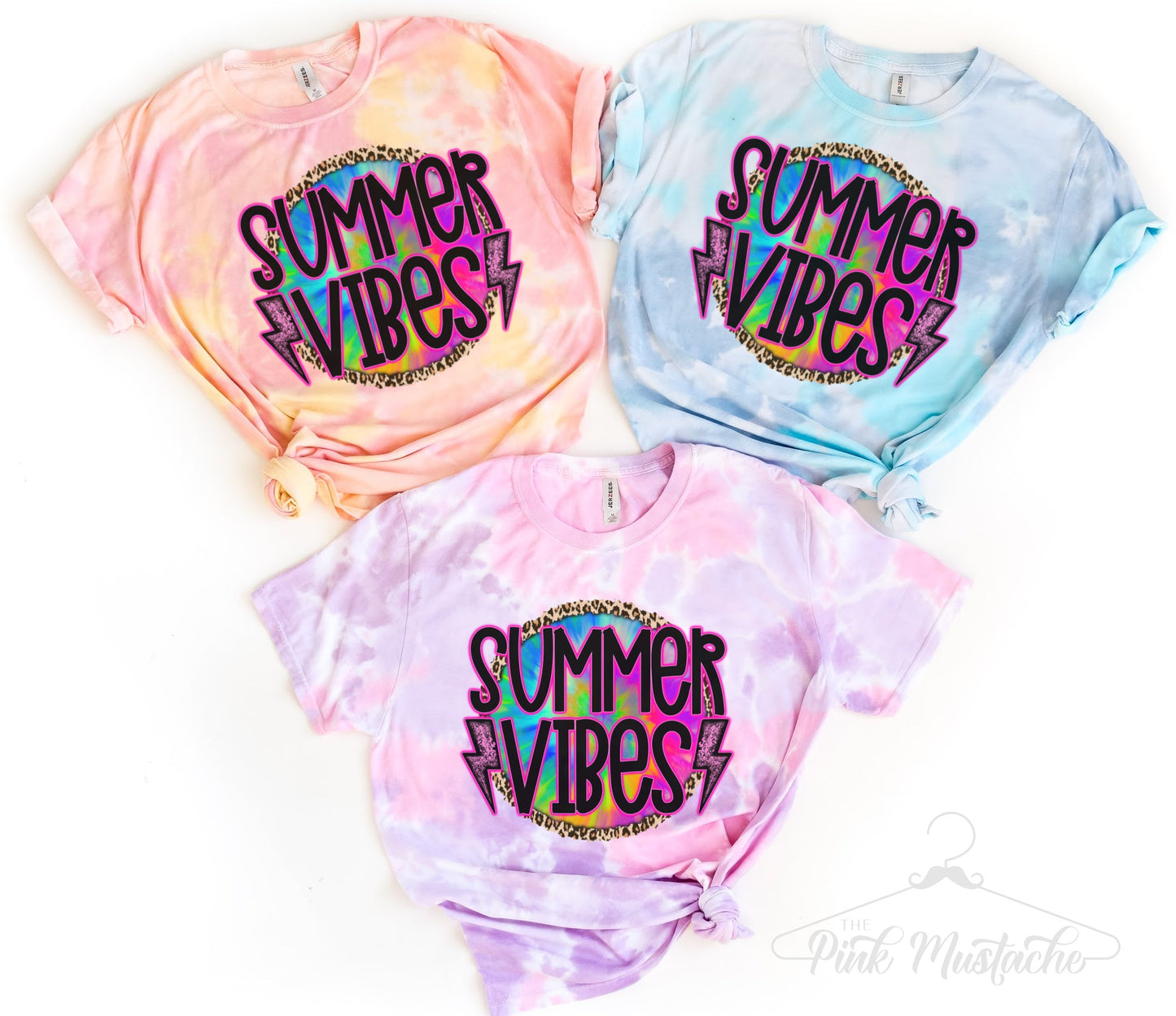 Tie Dye Summer Vibes Soft Style Tee/ Beachy Vacation Tee/ Southern Tee