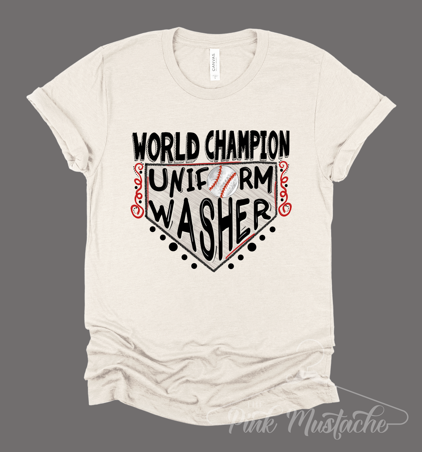 World Champion Uniform Washer Soft Style Baseball Mama Shirt/ Baseball Mom Soft Style Tee