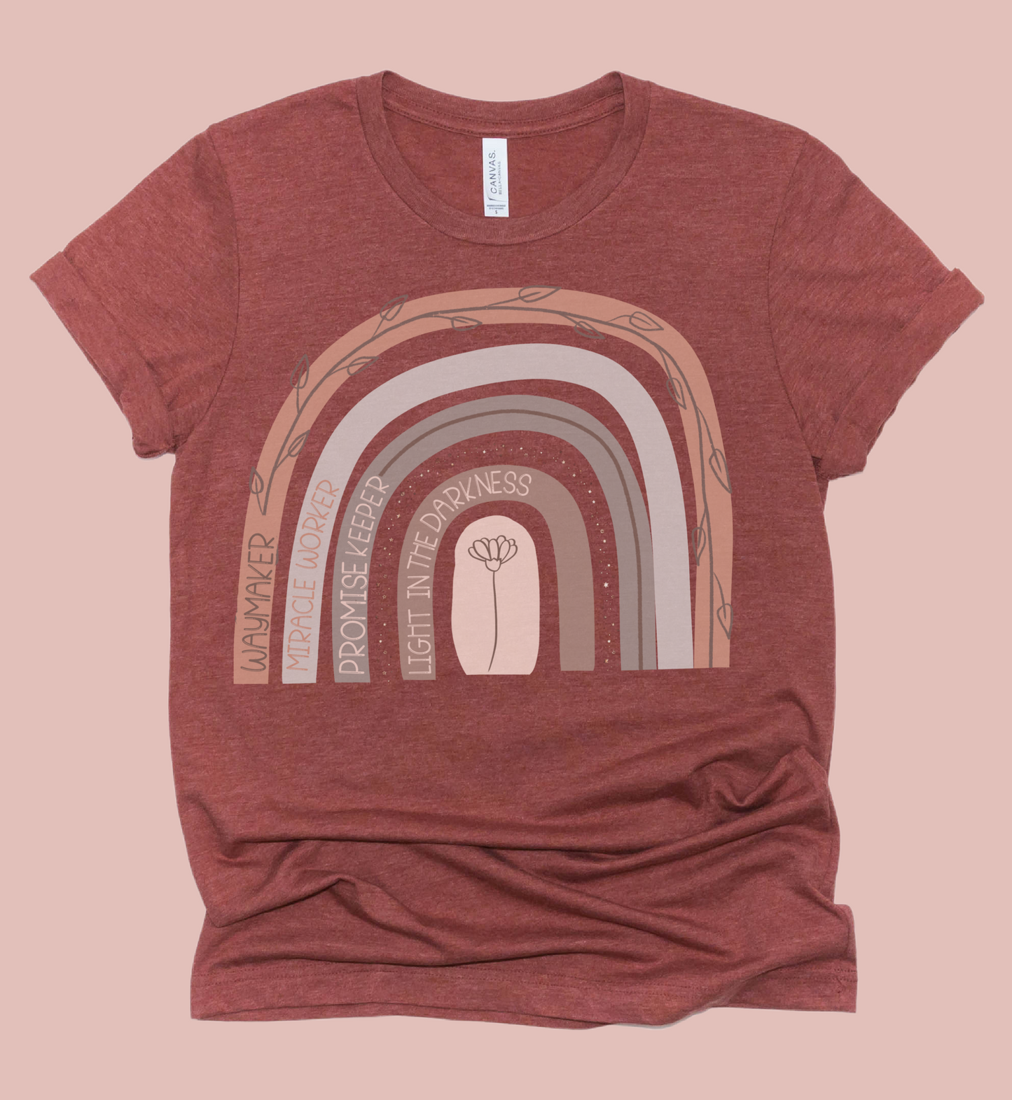 Soft Style Way Maker, Miracle Worker, Promise Keeper, Light In The Darkness Rainbow - Crawford Fundraiser - Tee/ Toddler, Youth, and Adult Sizes Available