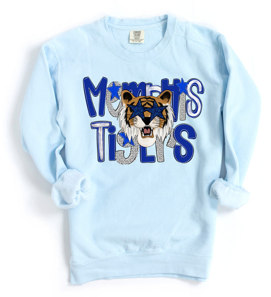 Memphis Tigers Sweatshirt - Gildan, Comfort Colors or Bella Canvas - Memphis Sweatshirt / Youth and Adult Sizes
