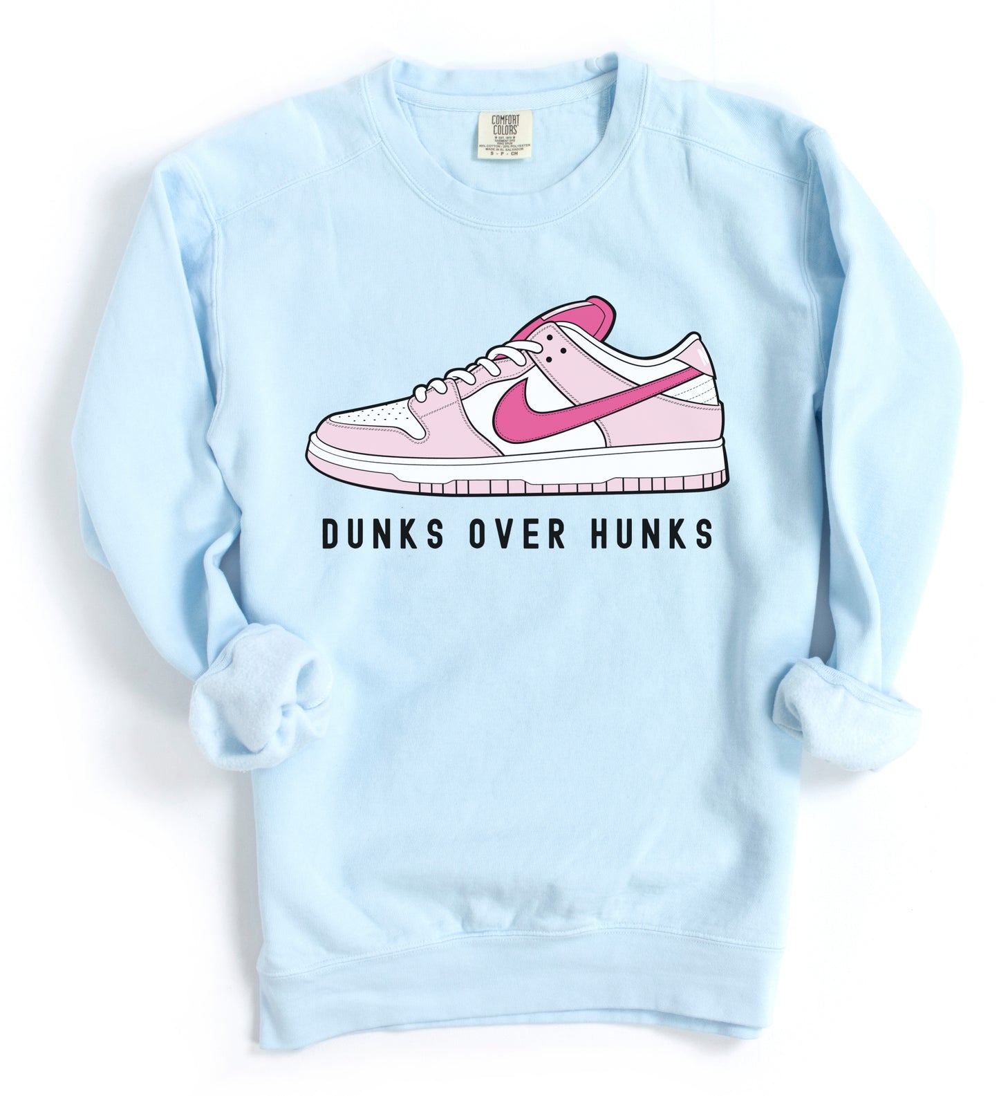 Comfort Colors Dunks Over Hunks Adult Sizes/  Valentines/ Pink Shoes Shirt