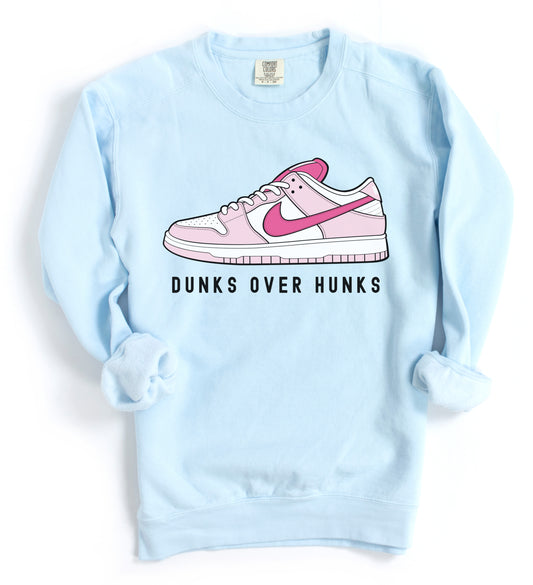 Comfort Colors Dunks Over Hunks Adult Sizes/  Valentines/ Pink Shoes Shirt