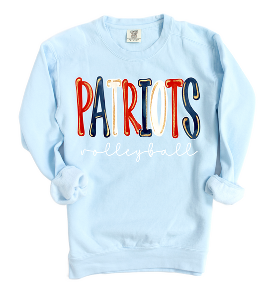 Comfort Colors, Gildan, Bella Canvas Patriots Volleyball Sweatshirt/ Lewisburg Volleyball Sweatshirt