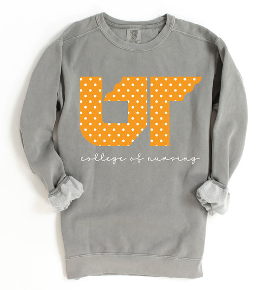 Comfort Colors UT School of Nursing Cursive Sweatshirt