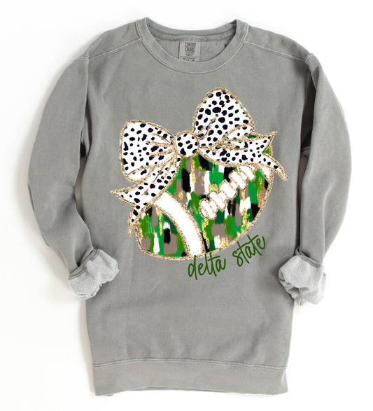 Comfort Colors, Bella, Or Gildan Delta State Football Sweatshirt