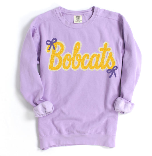 Bobcats Comfort Color Brand Faux Yarn Sweatshirt/ Adult Sizes