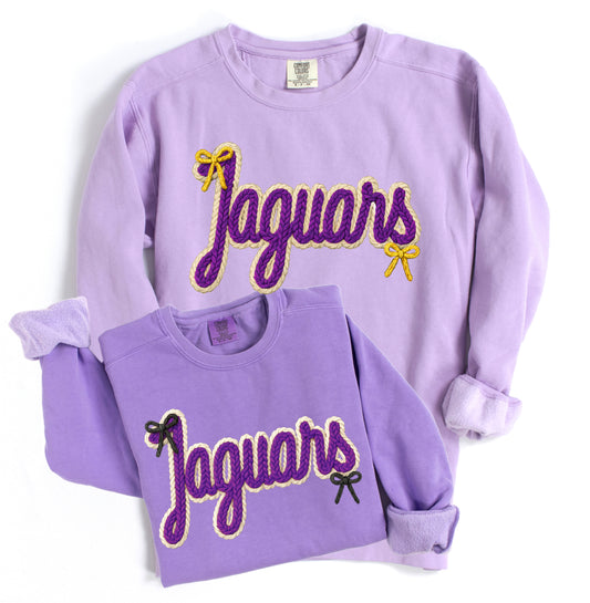 Jaguars Comfort Color Brand Faux Yarn Sweatshirt/ Adult Sizes / Multiple Colors/ Desoto Central Jags